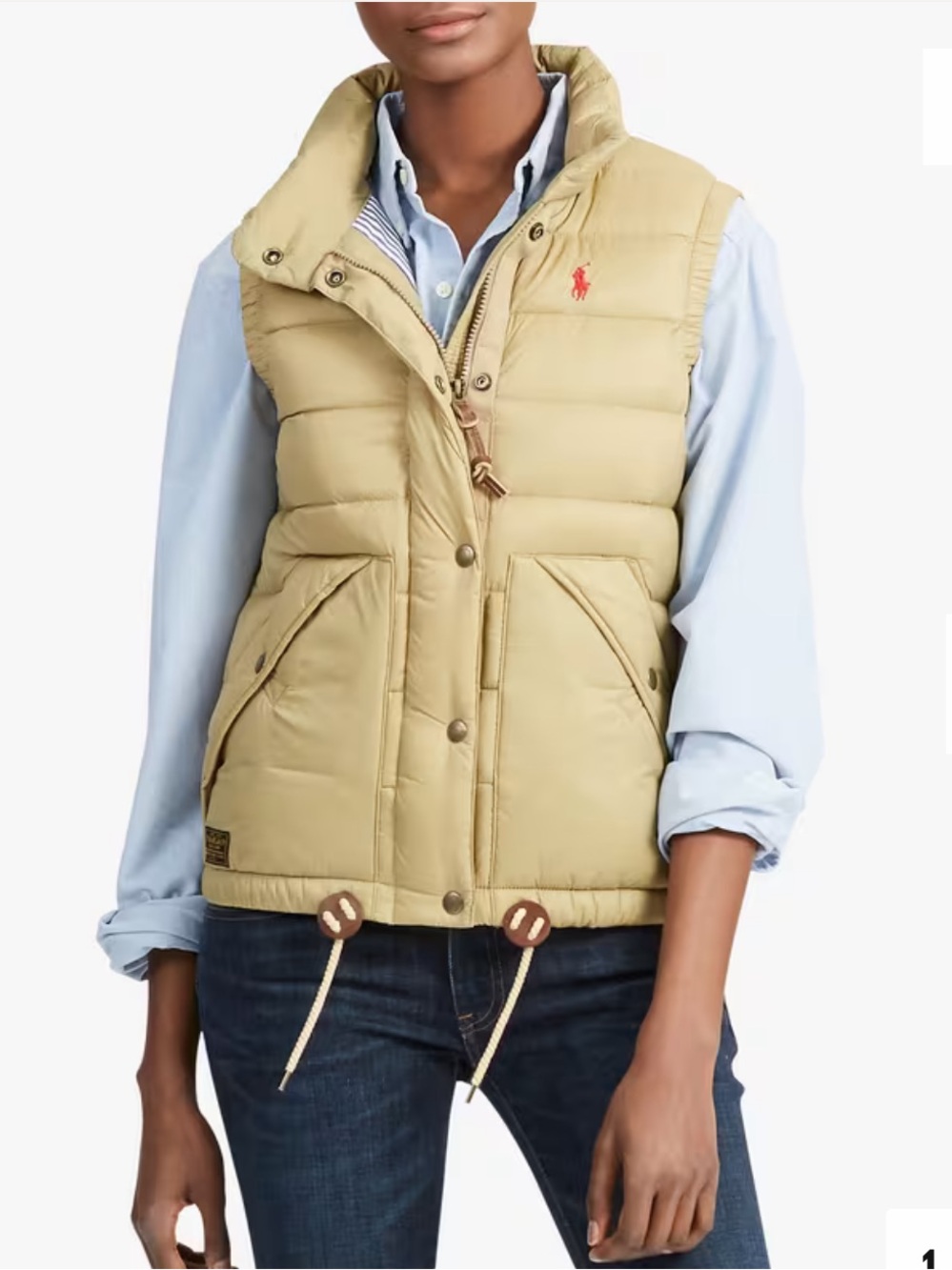 Polo Ralph Lauren Padded Down Fill Gilet, Puffer Vest Women’s Size Small.